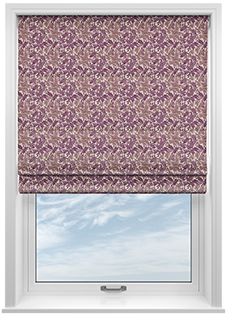 Leaf Vine, Claret - Roman Blind